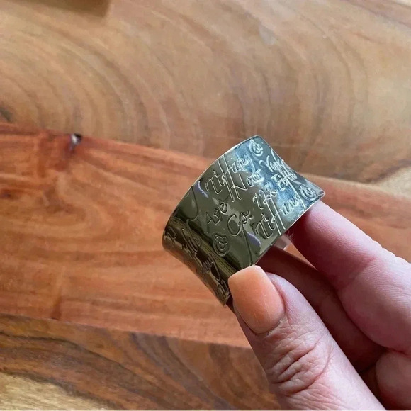 Tiffany & Co. Notes Collection Vintage Sterling Silver Cuff Bangle Bracelet 1997 - Picture 5 of 9